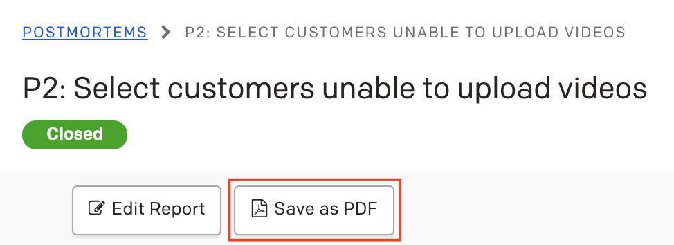 Export Postmortem to PDF
